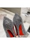 Christian Louboutin Kate Strass Degraderen Pompen 100mm Suède Zwart