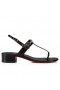 Christian Louboutin Mj Thong 25 Mm Muildieren Alligator In Reliëf Kalfsleer Zwart Christian Louboutin Schoenen