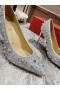 Christian Louboutin Pigalili Potpourri Strass Pompen Glitter Zilver