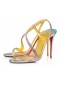 Christian Louboutin Rosalie Strass Boreale 100 Mm Sandalen Metallic Suede En Spikes Boreale Multicolor