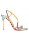 Christian Louboutin Rosalie Strass Boreale 100 Mm Sandalen Metallic Suede En Spikes Boreale Multicolor