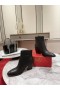 Christian Louboutin Santiazip 65mm Leder Enkel Laarzen Zwart CL Schoenen