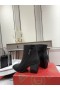 Christian Louboutin Santiazip 65mm Leder Enkel Laarzen Zwart CL Schoenen