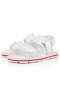Christian Louboutin Siwa Platte Sandalen Spikes Neopreen Witte Christian Louboutin Schoenen