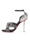 Christian Louboutin Wosandal Pic 100 Mm Sandalen Patent Leer En Spikes Zwart