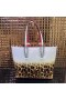 Christian Louboutin Oost-West Cabata Tote Kalfsleer Degraderen Luipaard Print Spikes