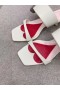 Roger Vivier Viv' Choc Kant Strass Gesp Muildieren Wit Leer