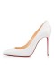 Christian Louboutin Pumps van Kate 100 mm Bianco Leer