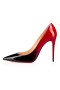 Christian Louboutin Pumps van Kate 100 mm Zwart/rood Patent kalf