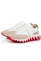 Christian Louboutin Runner Loubishark Flatscreen Versie Witte Kalf Sneaker