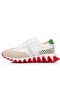Christian Louboutin Runner Loubishark Flatscreen Versie Witte Kalf Sneaker