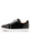 Christian Louboutin Sneaker Vieira 2 Zwart/zilver Veau van Velours