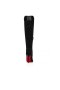 Christian Louboutin Tall Boot Alta Botta Pluim 100 mm Zwart/zilver Suede Kalf