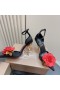 Christian Louboutin Bellarose 100 Mm Strappy Pumps Crepe Satin Black