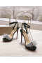 Christian Louboutin Crystal Queen 120mm Sandals Patent Leather Black