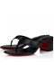 Christian Louboutin Janetonga Thong Mules 55mm Nappa Leather Black