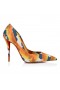 Christian Louboutin Miss Z 100 Mm Pumps Gaagal Coated Canvas Magma