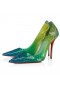 Christian Louboutin Miss Z Degrastrass 100 Mm Pumps Pvc And Laminated Calf Leather Manuka