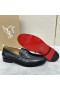 Christian Louboutin Penny Loafers Smooth Calf Leather Black