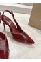 Christian Louboutin Posticha Slingback Pumps 80mm Leather And Pvc Red