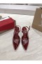 Christian Louboutin Posticha Slingback Pumps 80mm Leather And Pvc Red