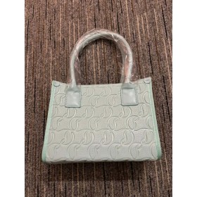 Christian Louboutin Door Mijn Zijde CL Monogram Tassen Licht Groen