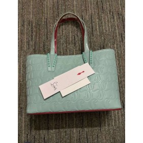 Christian Louboutin Cabata Tote Bag Monogram Cl Reliëf Nappa Blauw