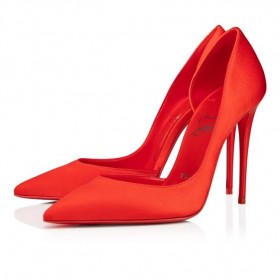 Christian Louboutin Iriza 100mm Pompen Crêpe Satijn Ole-Rood