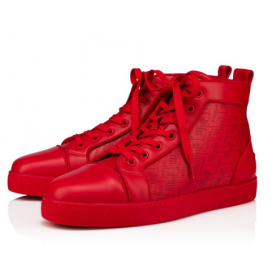 Christian Louboutin Louis Orlato Rode High-Top Kalfsleer Christian Louboutin Schoenen
