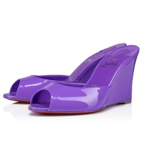 Christian Louboutin Mij Dolly Zeppa 85 Mm Muildieren Lakleder Frou Frou Paars