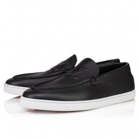 Christian Louboutin Varsiboat Boot Schoenen Kalfsleer Zwart Christian Louboutin Schoenen