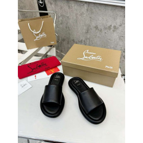 Christian Louboutin Vrouwen Slippers En Sandalen Nappa Leder Zwart