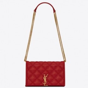 Saint Laurent WOC Becky Keten Portemonnee Rode Lamsvel