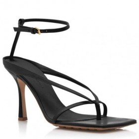 Bottega Veneta Enkel band Stretch Sandalen Zwart Lederen Bottega Veneta, Sandalen