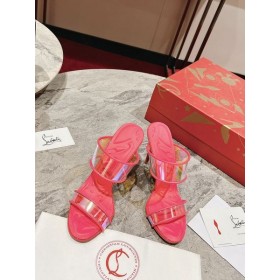 Christian Louboutin Slechts Loubi PVC Sandalen 85mm Roze