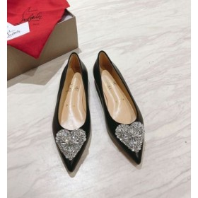 Christian Louboutin Love Kate Flats Nappa Leder Zwart