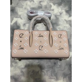 Christian Louboutin Paloma Bovenste Handgreep Tas Korrelige Kalf En Spikes Loubinthesky Leche