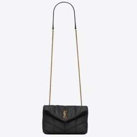 Saint Laurent Loulou Puffer Speelgoed Tas Zwart Lamsvacht Saint Laurent Tassen
