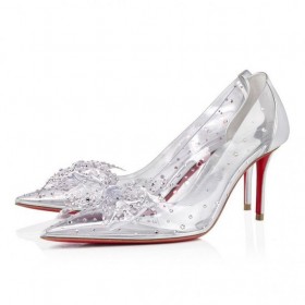 Christian Louboutin Jelly Strass 80mm Pompen Pvc Iriserende Nappa Leder En Stras CL Schoenen