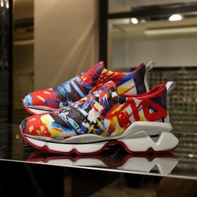 Christian Louboutin Ruimte Uitvoeren Donna Flatscreen Vrouwen Sneakers Neopreen Multicolor
