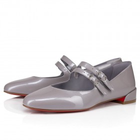 Christian Louboutin Sweet Jane Ballerina Flats Metallic Kalfsleer Patent Paars