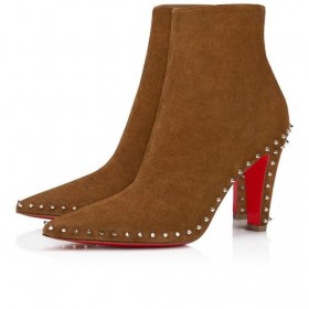 Christian Louboutin Vidura Buit 85 Mm Lage Laarzen Veau Velours Rhea Christian Louboutin Schoenen