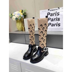 Jimmy Choo Stretch-Sok Knie-Laarzen Chain-Zwart-Bruin