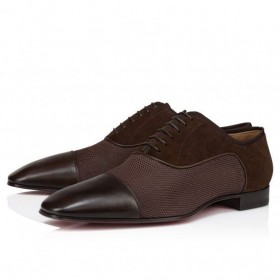 Christian Louboutin Ac Greggo Oxfords Kalfsleer En Polo Stof Cosme Christian Louboutin Schoenen
