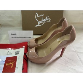 Christian Louboutin Hot Chick Alta 120 Mm Pompen Patent Leather Blush CL Schoenen
