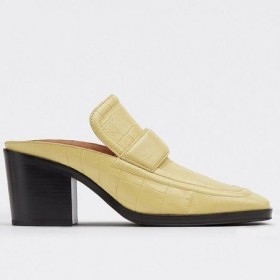 Bottega Veneta Muildieren Boter Krokodil In Reliëf Lederen Bottega Veneta, Muildieren