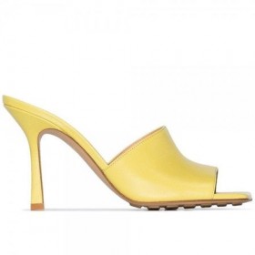 Bottega Veneta Stretch Muildieren 90 mm Geel Lamsvel Bottega Veneta Schoenen