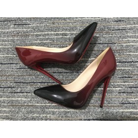 Christian Louboutin Kate Pompen 100mm Patent Leder Zwart Rood