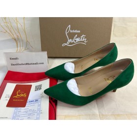Christian Louboutin Kate Pompen Veau Velours Groen Christian Louboutin Schoenen