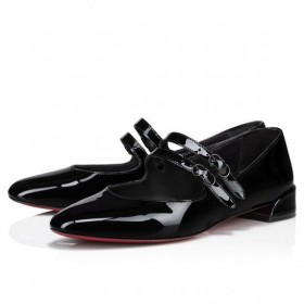Christian Louboutin Sweet Jane Ballerina ' S Patent Kalfsleer Zwart Christian Louboutin Schoenen